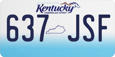 KY license plate 637JSF