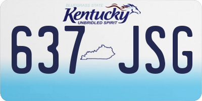 KY license plate 637JSG