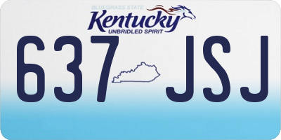 KY license plate 637JSJ
