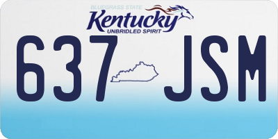 KY license plate 637JSM