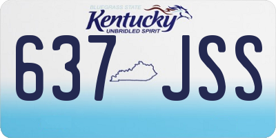 KY license plate 637JSS
