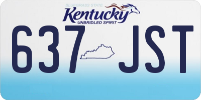 KY license plate 637JST