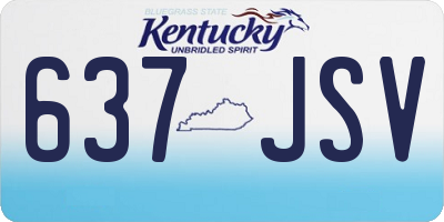 KY license plate 637JSV