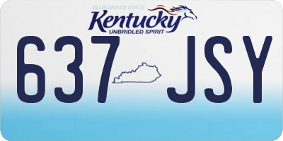 KY license plate 637JSY
