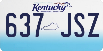 KY license plate 637JSZ