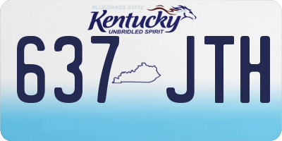 KY license plate 637JTH