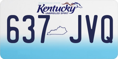 KY license plate 637JVQ