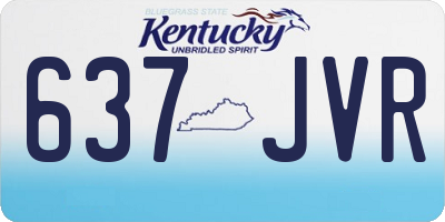 KY license plate 637JVR