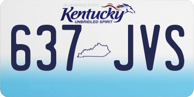 KY license plate 637JVS
