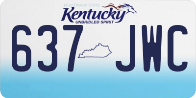 KY license plate 637JWC