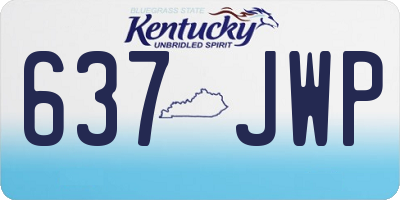 KY license plate 637JWP