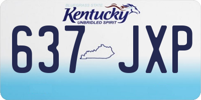 KY license plate 637JXP