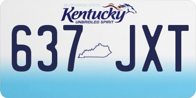 KY license plate 637JXT