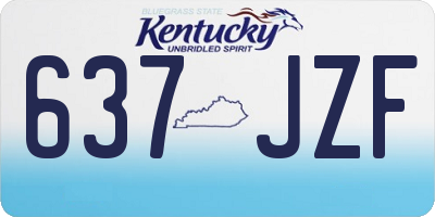 KY license plate 637JZF