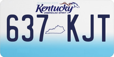 KY license plate 637KJT