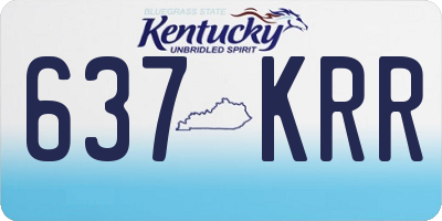 KY license plate 637KRR