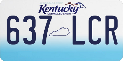 KY license plate 637LCR