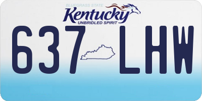 KY license plate 637LHW
