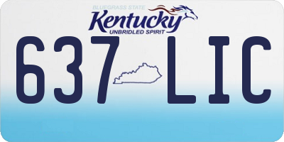KY license plate 637LIC