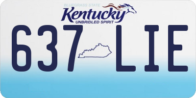 KY license plate 637LIE