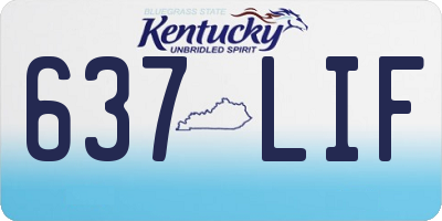 KY license plate 637LIF