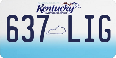 KY license plate 637LIG