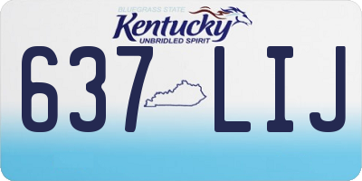 KY license plate 637LIJ