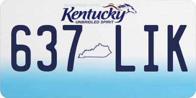 KY license plate 637LIK