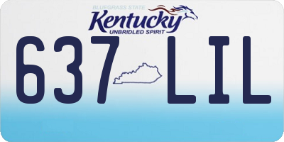 KY license plate 637LIL