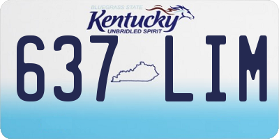 KY license plate 637LIM