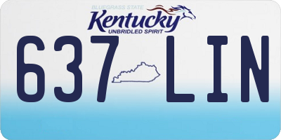 KY license plate 637LIN