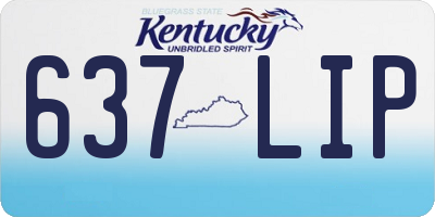 KY license plate 637LIP