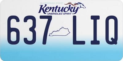 KY license plate 637LIQ