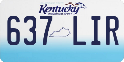 KY license plate 637LIR