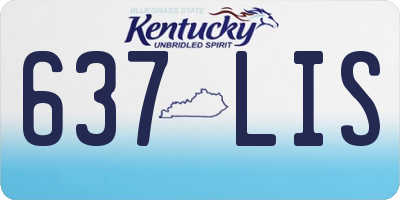 KY license plate 637LIS