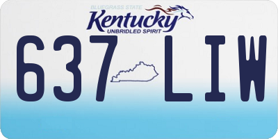 KY license plate 637LIW