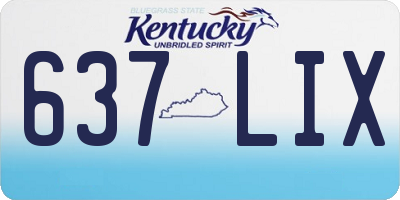KY license plate 637LIX