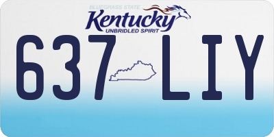 KY license plate 637LIY