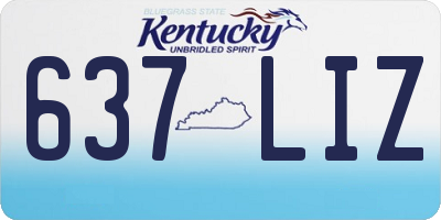 KY license plate 637LIZ