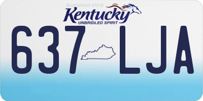 KY license plate 637LJA
