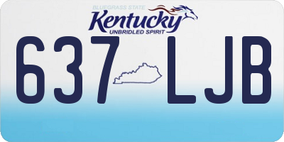 KY license plate 637LJB