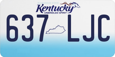 KY license plate 637LJC