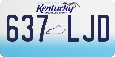 KY license plate 637LJD