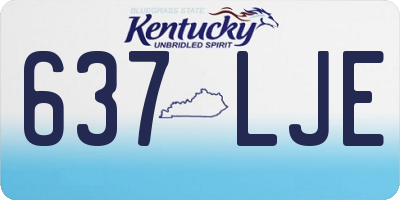 KY license plate 637LJE