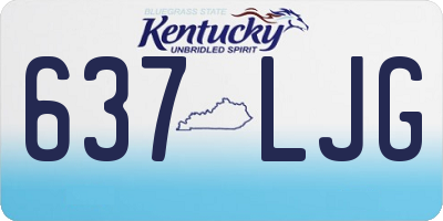 KY license plate 637LJG