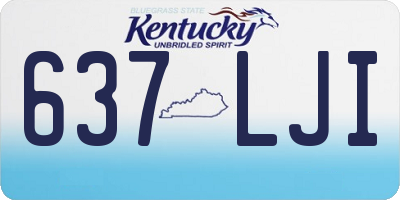 KY license plate 637LJI