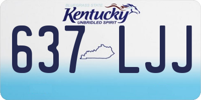KY license plate 637LJJ
