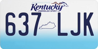 KY license plate 637LJK