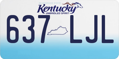 KY license plate 637LJL