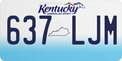 KY license plate 637LJM
